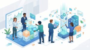Современная иллюстрация процесса построения системы коммерческого управления для обучения руководителей компании През Консалт